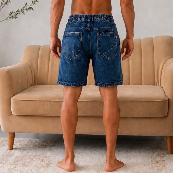 Front Pocket Acid Wash Shorts
