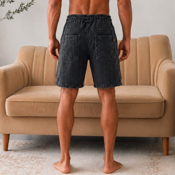 Front Pocket Acid Wash Shorts