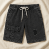 Front Pocket Acid Wash Shorts
